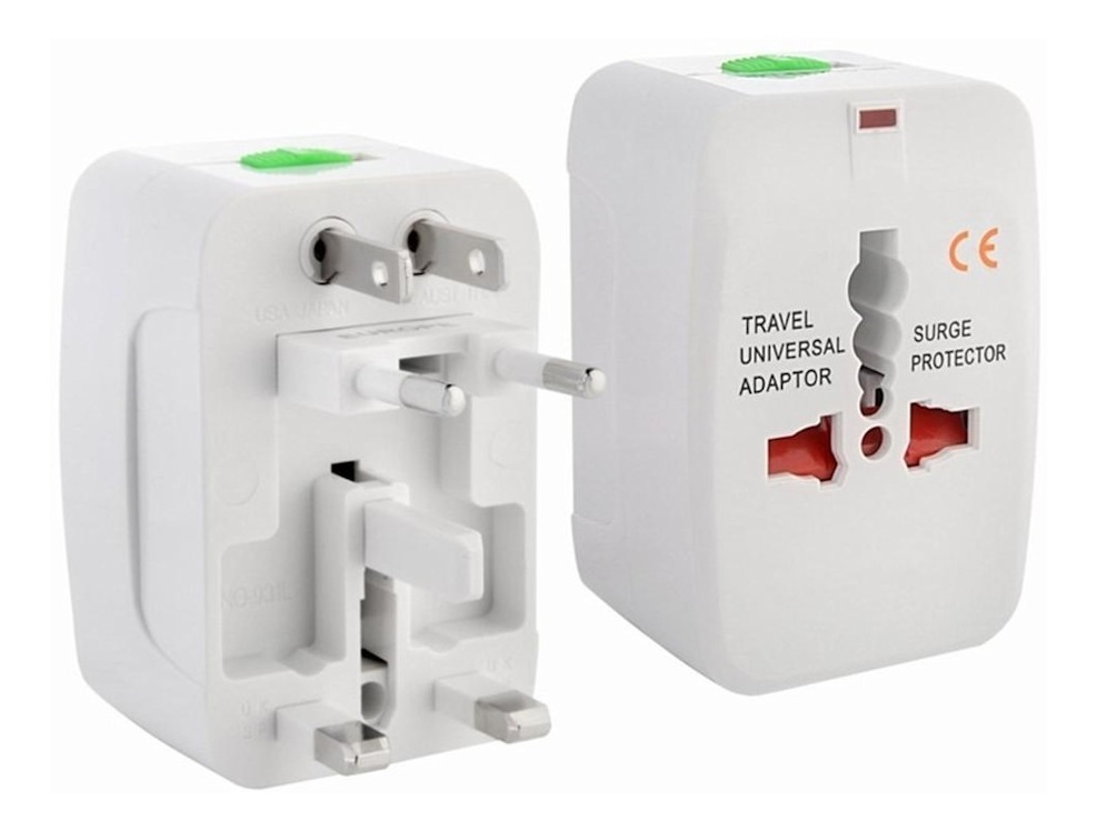 Adaptador Corriente Universal Viaje Europa Usa Ficha Arg