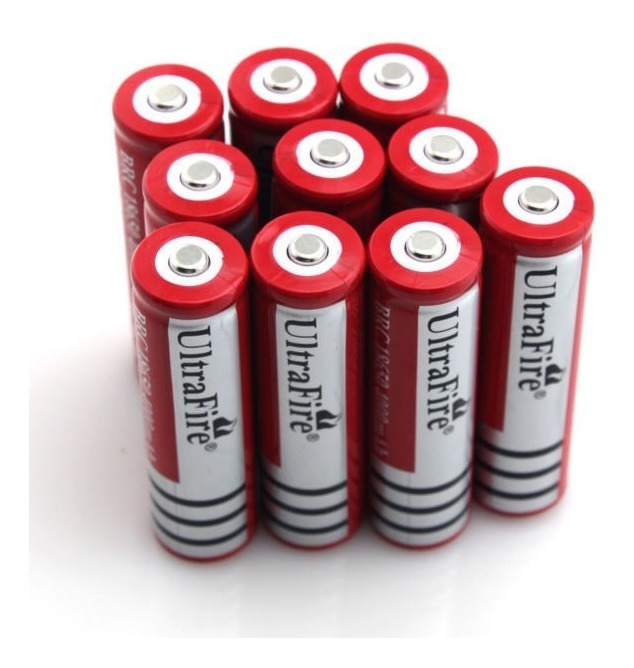 Batería De Ion litio Recargable 18650 3 7v 4200mah 10pcs Pil 2 032