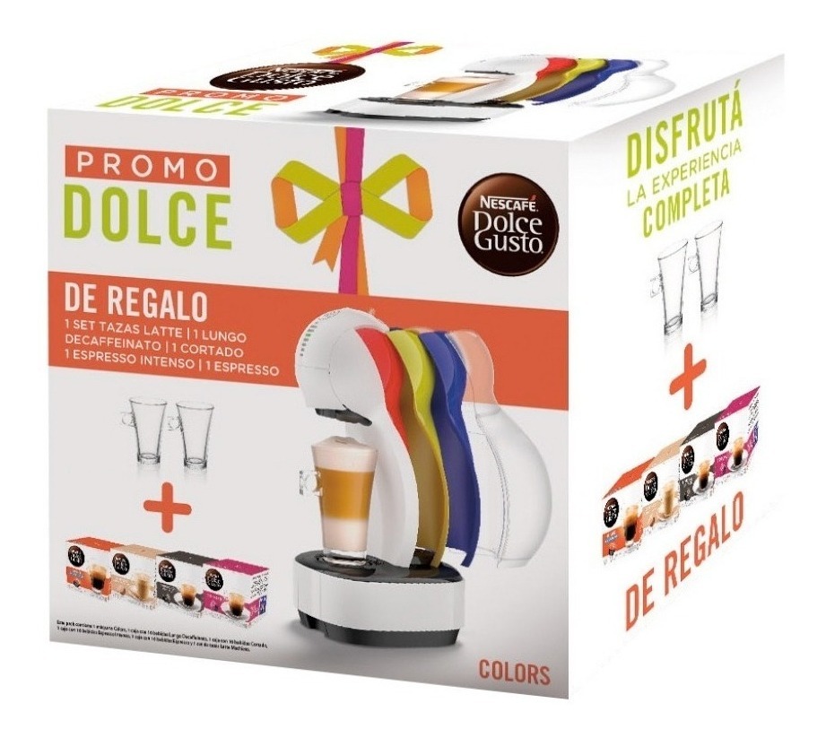 Cafetera Dolce Gusto Colors 4 Cajas Caps Set De 2 Tazas 6 730 00