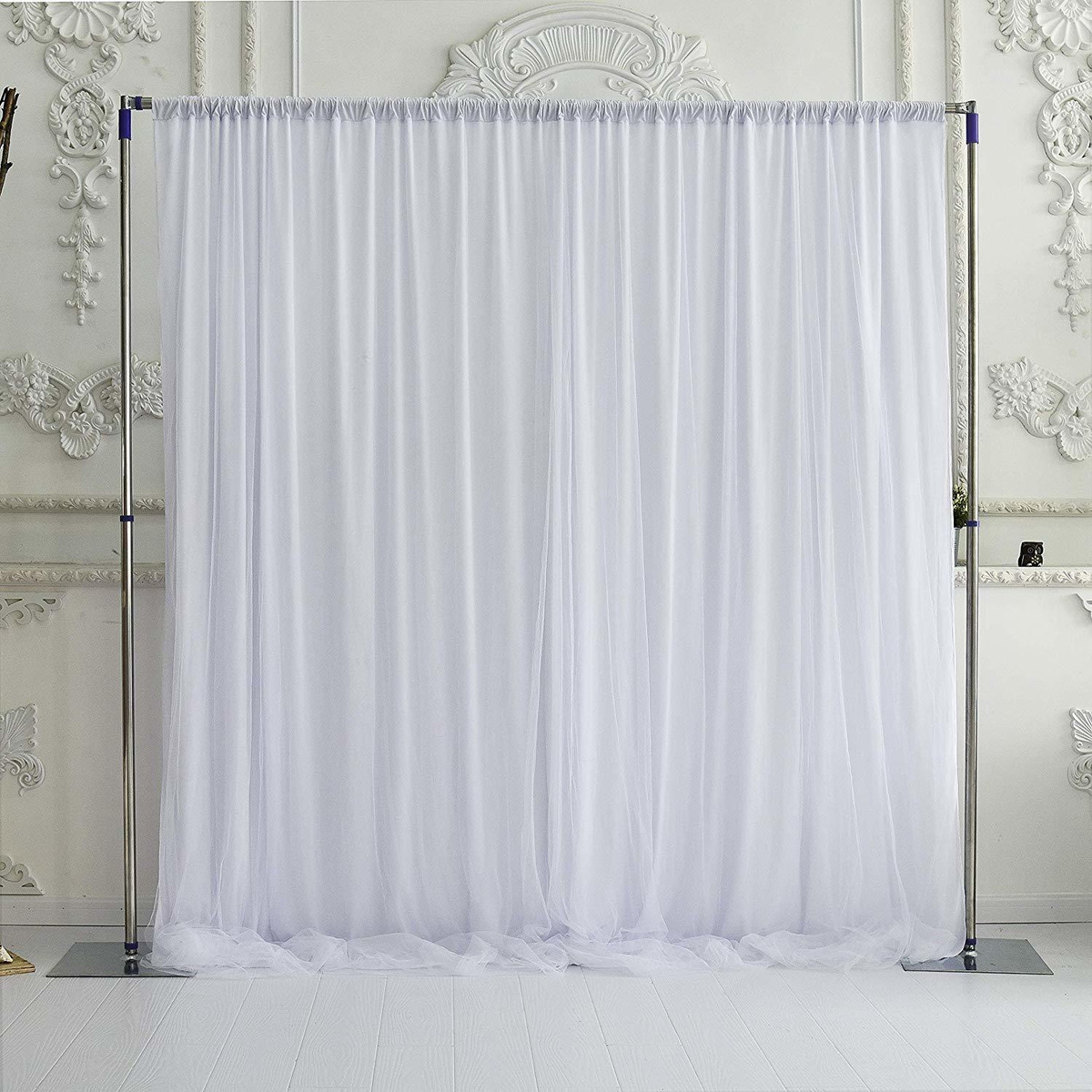 Cortinas De Fondo De Tul Blanco Para Bodas Baby Shower U S