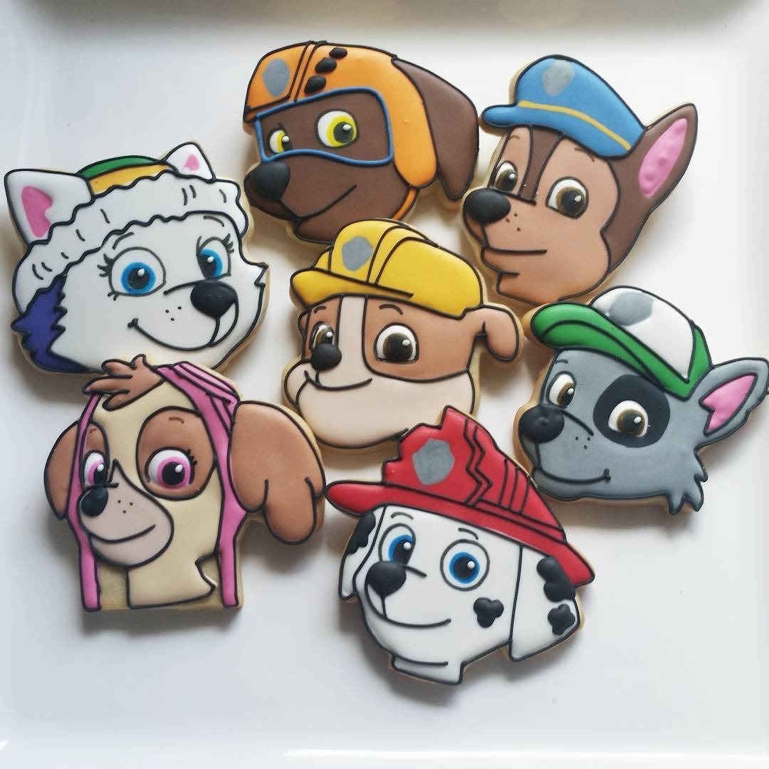 Galletas Decorada Personalizada Paw Patrol Tama O Grande En