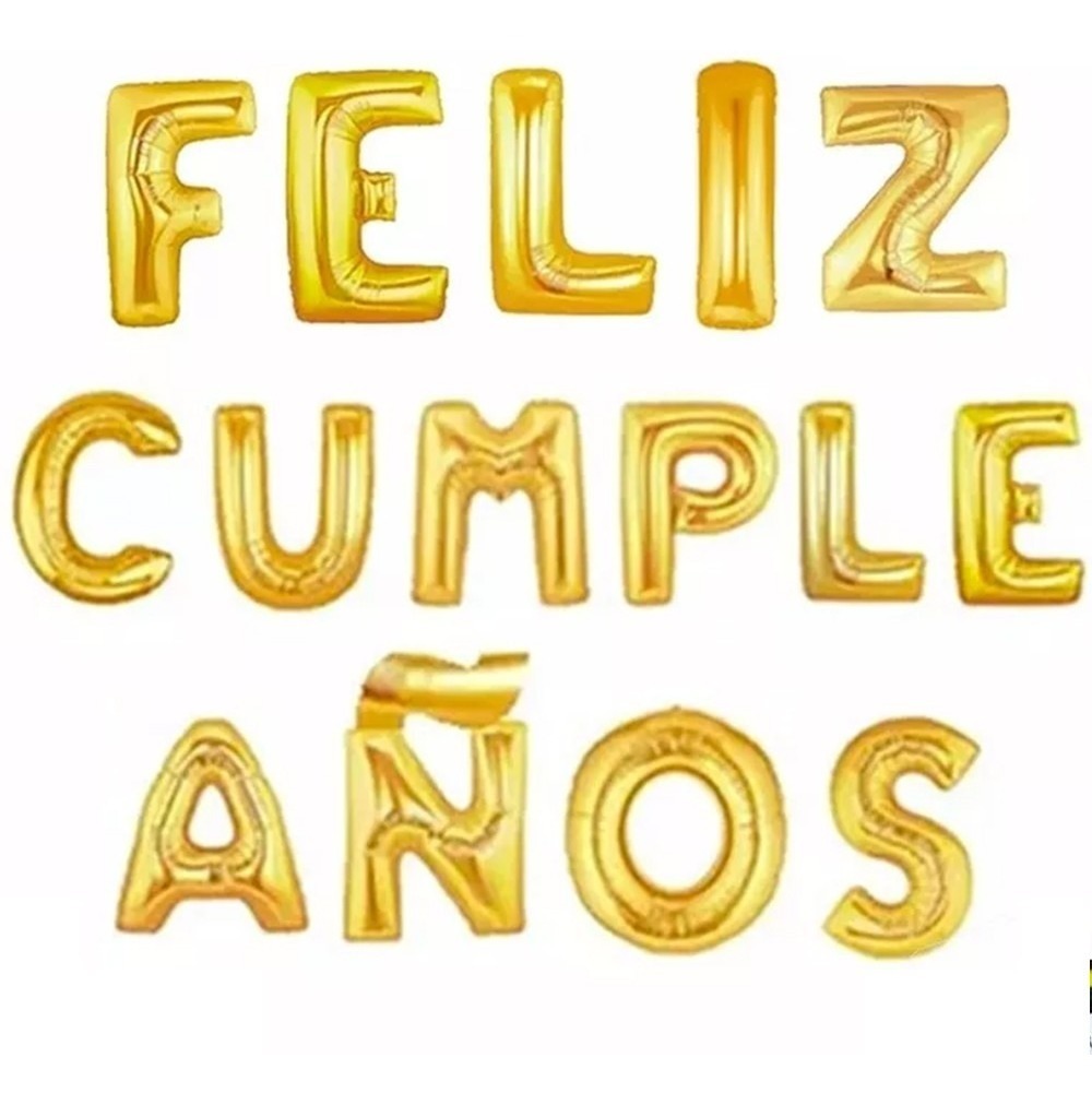 Globos Metalizados Feliz Cumpleaños 16 Pulgadas 15 Letras 169 00