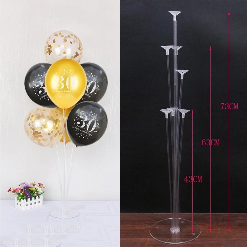 Kit De Soporte Para 7 Globos Con 6 Globos De Latex Y Nùmero 380 00