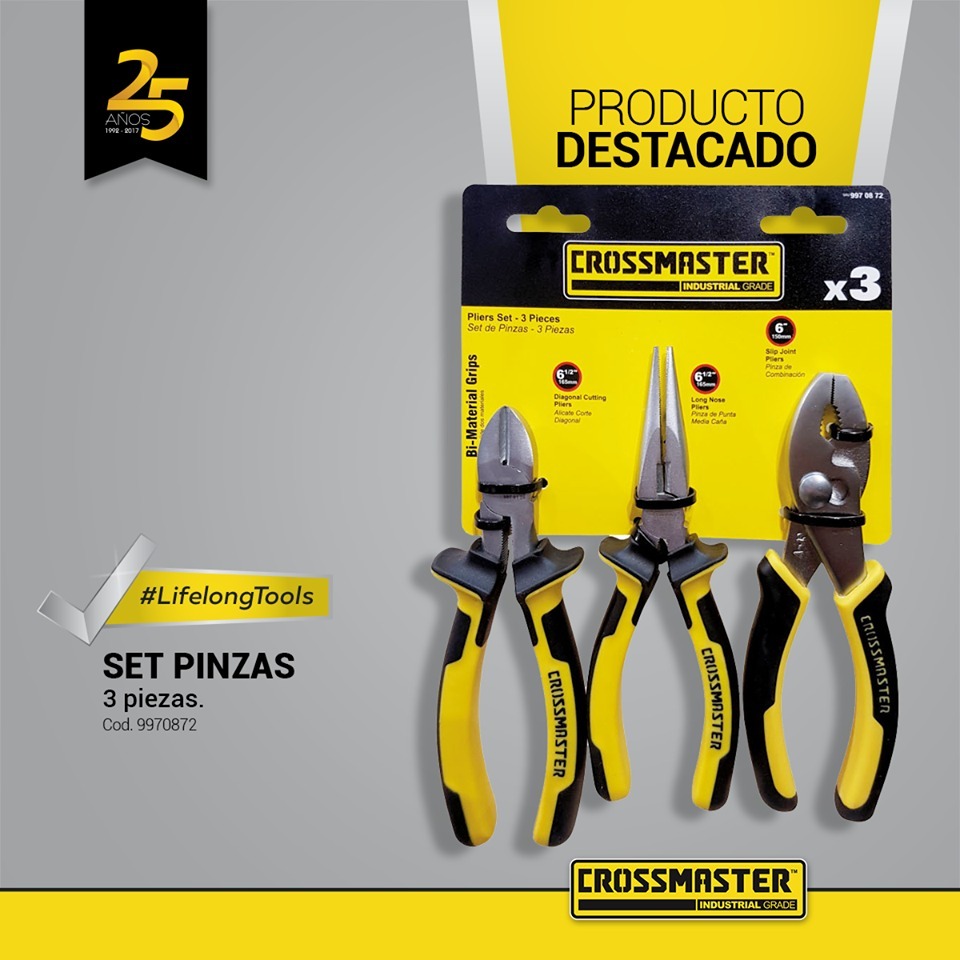 Kit Herramientas En Set De Pinzas Piezas Crossmaster En