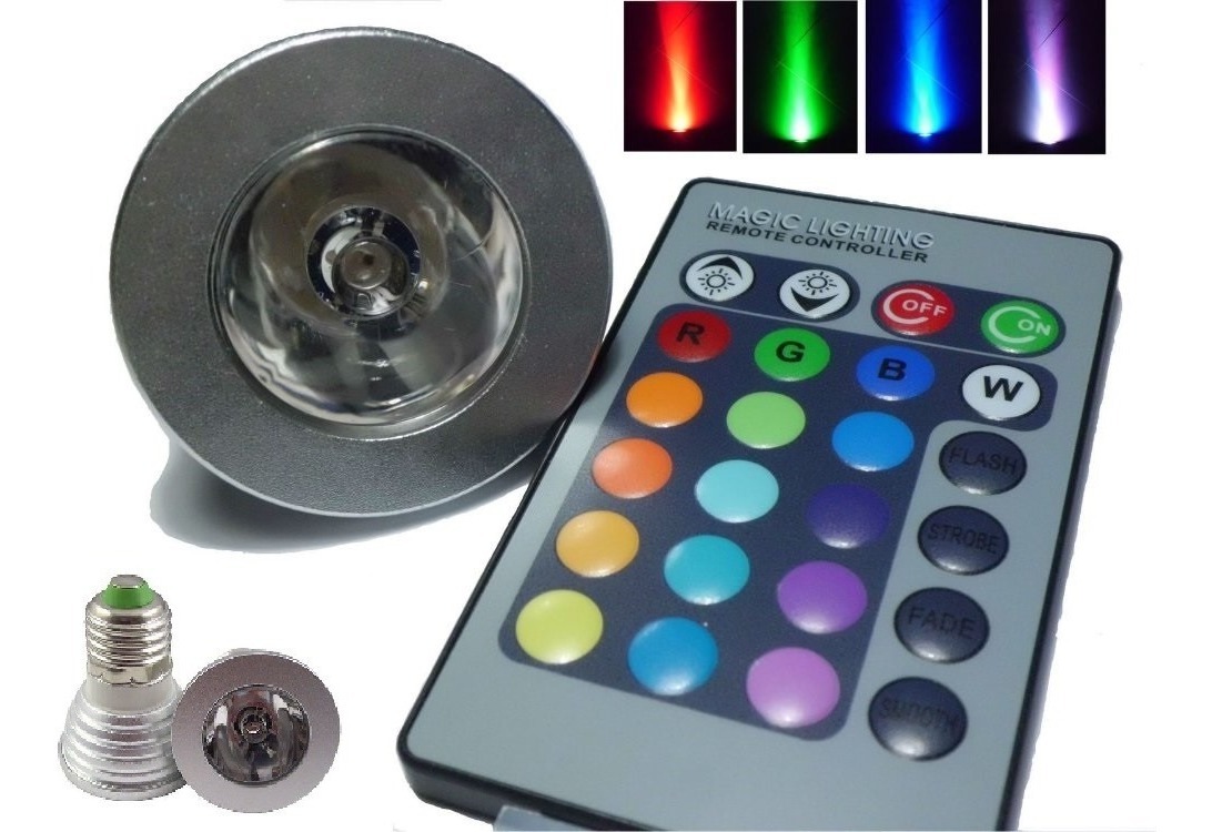 Lampara Led 3w Rgb 16 Colores C Control Remoto 268 00 En Mercado Libre