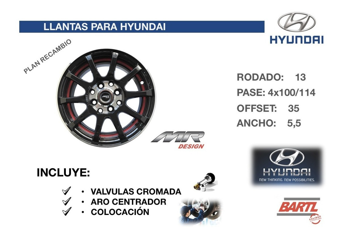 Llantas Aleaci N Hyundai X Plan Recambio U S En Mercado