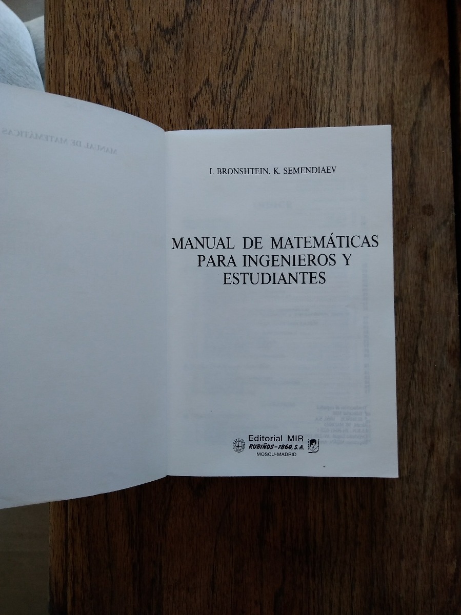 Manual De Matematicas Para Ingenieros Y Estudiantes En