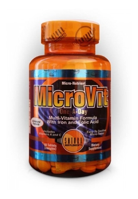 Multivitaminico Microvit Saturn 90 Tabletas 545 00 En Mercado Libre