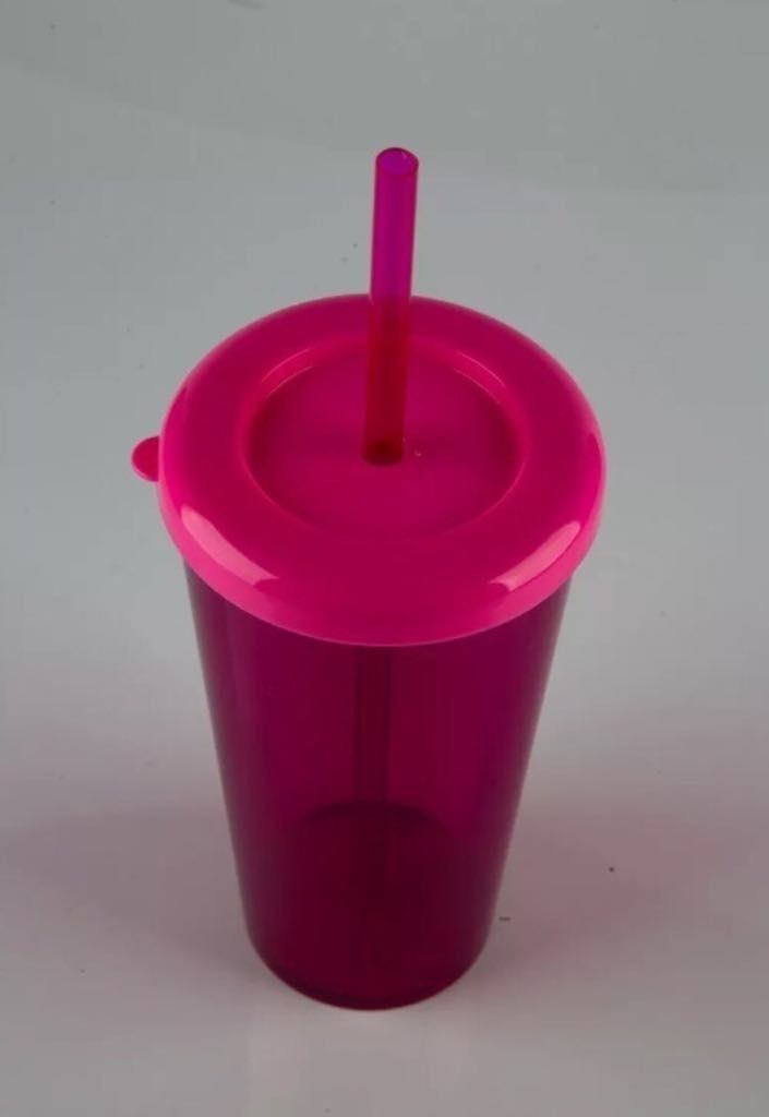 Vaso Para Fiesta Con Sorbito Y Tapa De Acrílico 700ml 100 00 en