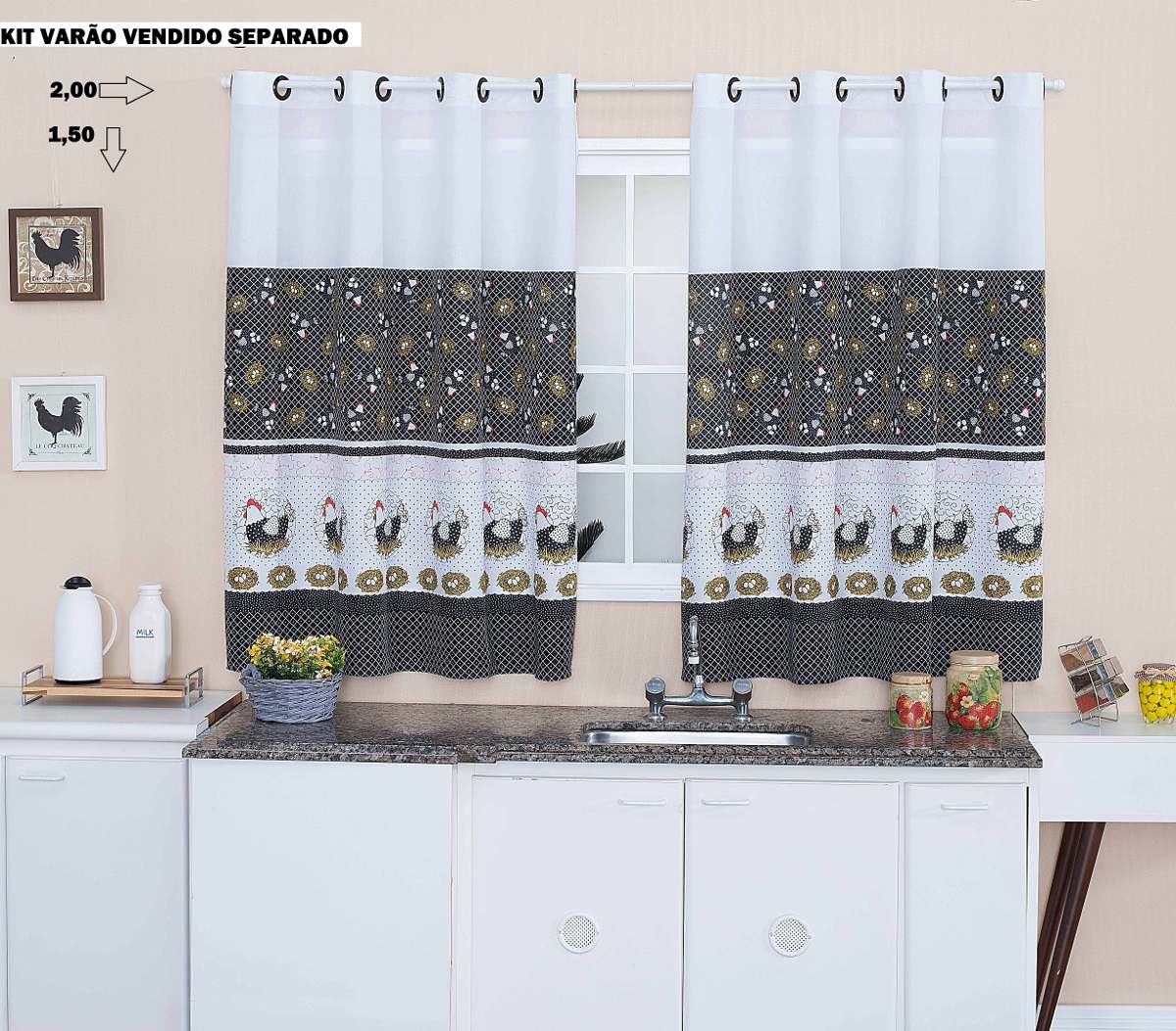 10 Cortina Var O De Cozinha 2 00 X 1 50 Para Revenda R 355 99 Em 10 Cortina Var O De Cozinha 2 00 X 1 50 Para Revenda R 355 99 Em