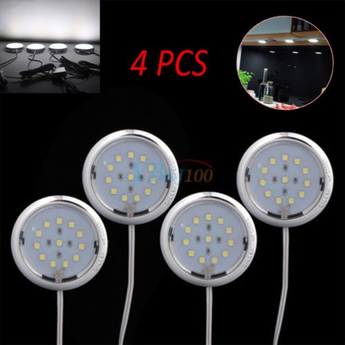 Led 4pcs Fría Bajo Luz Cocina Lámpara De Iluminación Blanca kwn0OX8P