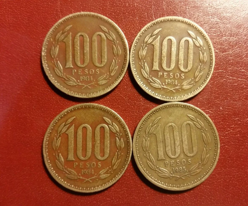 7 Monedas Antiguas Chile De 100 Pesos 1984 1985 1993 1998 280 00 En Mercado Libre