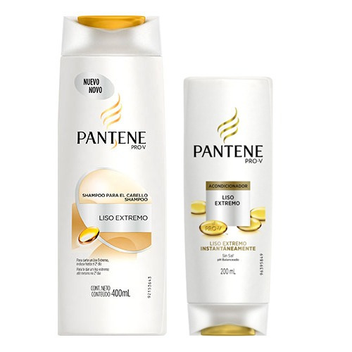 Pantene Liso Extremo Shampoo 400ml Más Acondicionador