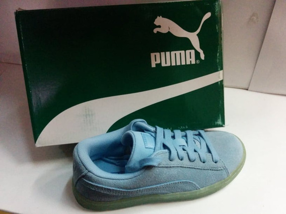 puma suede azul turquesa