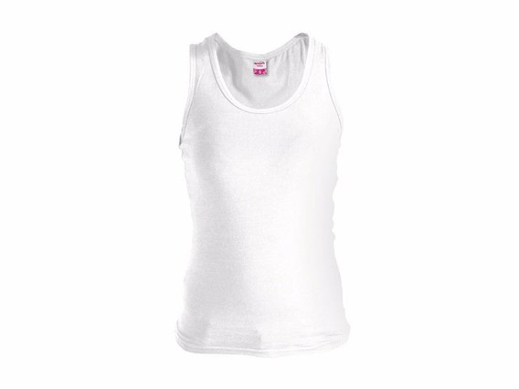 camiseta musculosa blanca