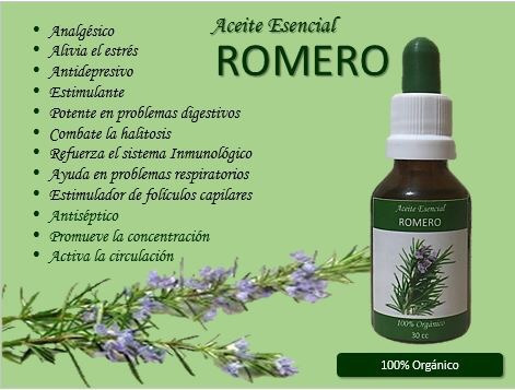 Aceite Esencial De Romero - 100% Org\u00e1nico - 30cc. - $ 395,00 en Mercado ...