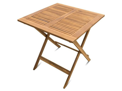 Mesa Plegable Madera 70x70x72cm Exterior Jardín Disershop - $ 2.290,00