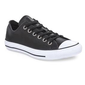 zapatillas converse negras de cuero