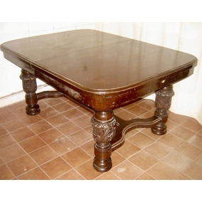 Mesa Comedor Antigua Estilo Ingles Raiz De Nogal Con Sillas ... Mesa Comedor Antigua Estilo Ingles Raiz De Nogal Con Sillas ...