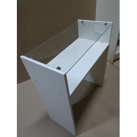 Mesa P/manicure 63cm Prateleira Vidro Temp. 64x77x30