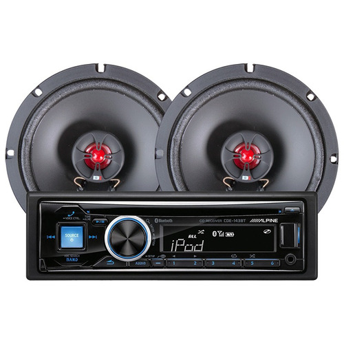 Autoestereo Alpine Con Bluetooth Cde143bt + Bocinas 2,909.00 en