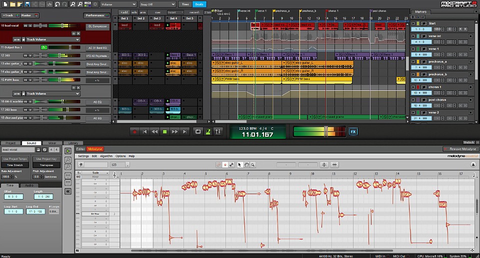 activating melodyne inside of mixcraft 8 pro studio