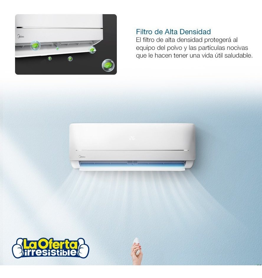 Aire Acondicionado Midea 12000btu Disp Led Prime Guard Loi - $ 11.990