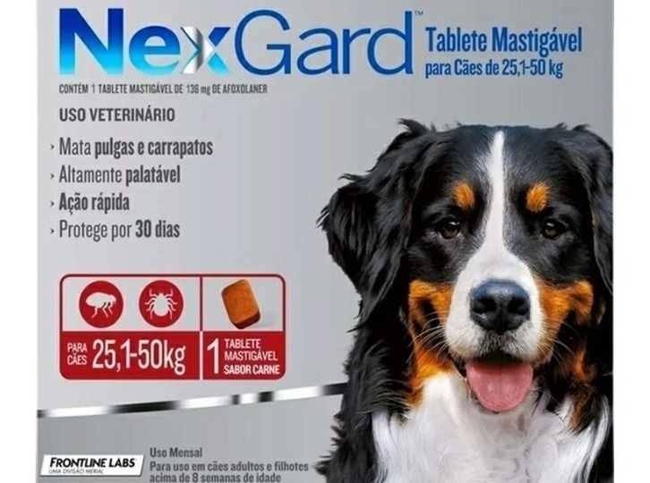 Pastilla Anti Pulgas Y Garrapatas Nexgard De 25 A 50 Kg - $ 480,00 en