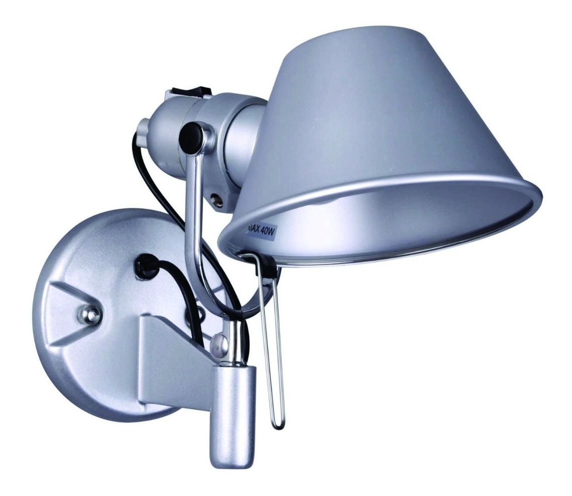 Aplique Pared Tolomeo Corto E27 Con Interruptor - $ 2.000,00 en Mercado