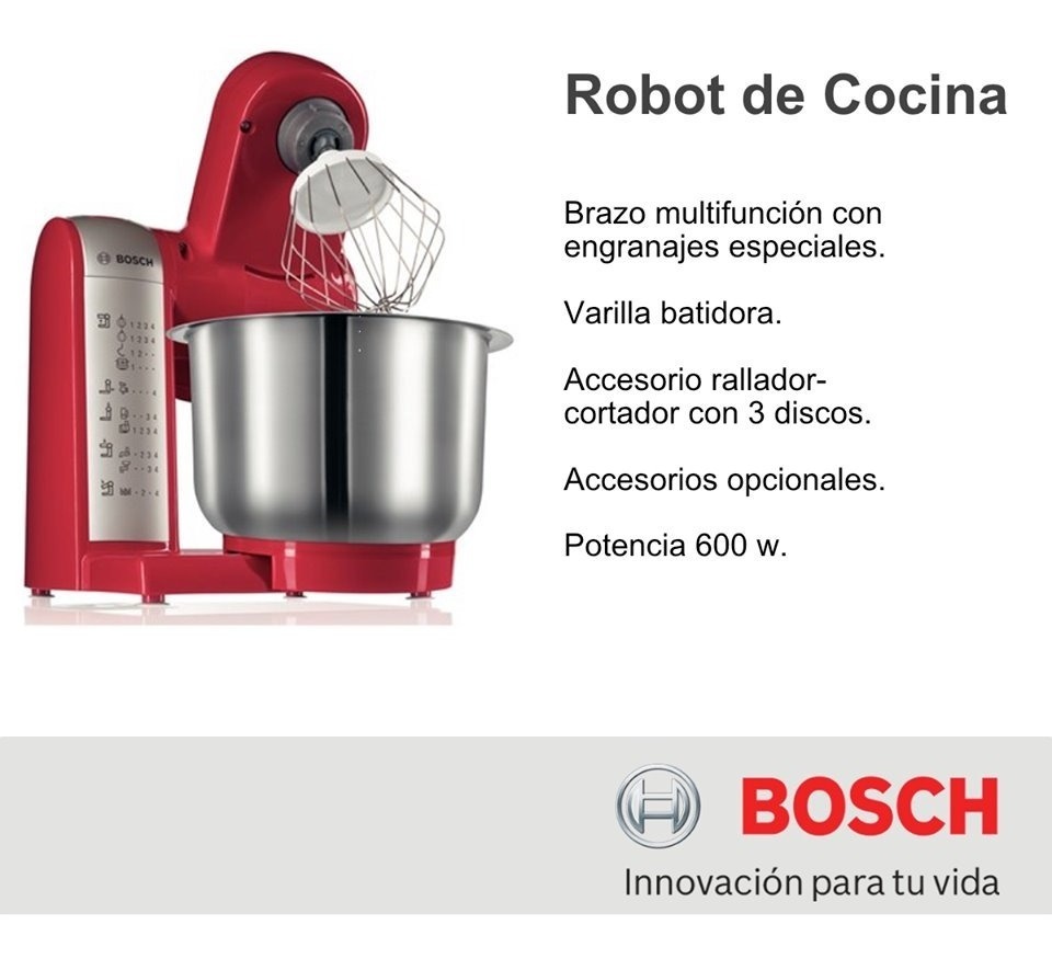 Batidora Planetaria Robot De Cocina Bosch Mum48 Nario ...