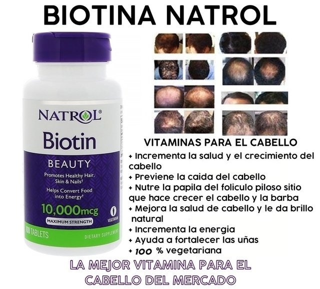 Biotina 10,000 Mcg Puritans Capsula Crecimiento Pelo Uña - $ 1.950,00