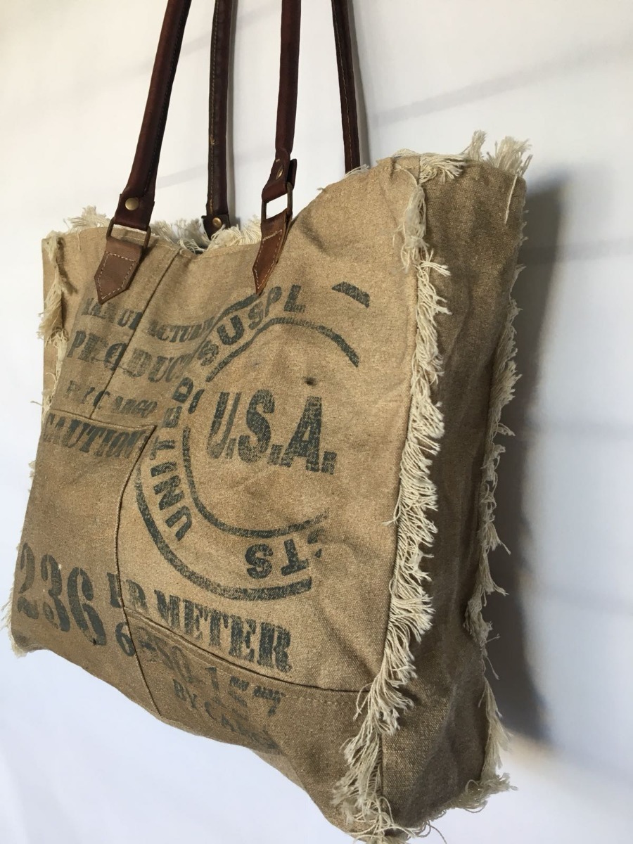 Bolso Canvas/ Bolso Para Viaje O Para Playa/ Cartera De Tela - $ 490,00