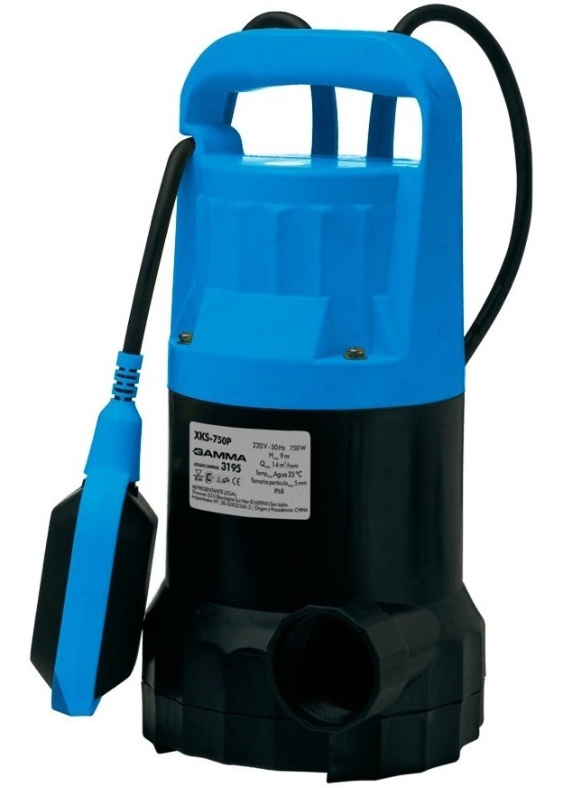 Bomba Sumergible Agua Sucia Desagote Pozo Negro Gamma 500 W - $ 3.686