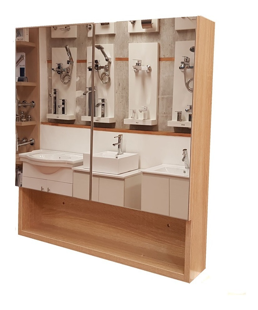 Botiquín Baño Doble Espejo Madera - $ 3.290,00 en Mercado Libre