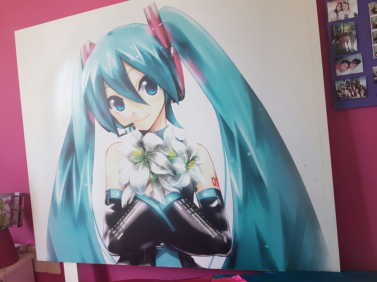 Cabecera Respaldo Para Sommier Muñeca Anime Hatsune Miku 2200