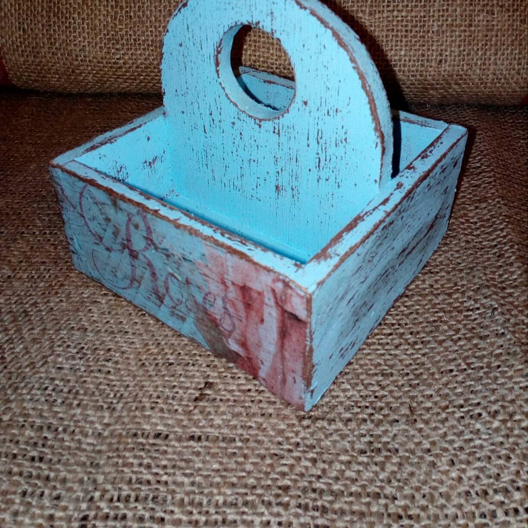 Caja En Madera Para Te Y Cajoncito Porta Sobre De Azucar. - $ 1.100,00