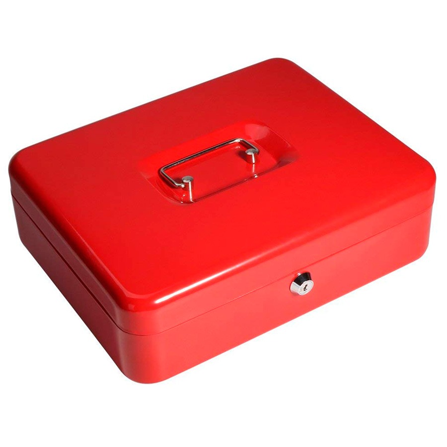 Caja Metálica De Seguridad Con Llave Y Bandeja 25x20cm Loi - $ 437,00