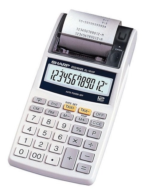 Calculadora Sharp El-1611 Con Rollo 12 Digitos E Impuestos - $ 1.600,00