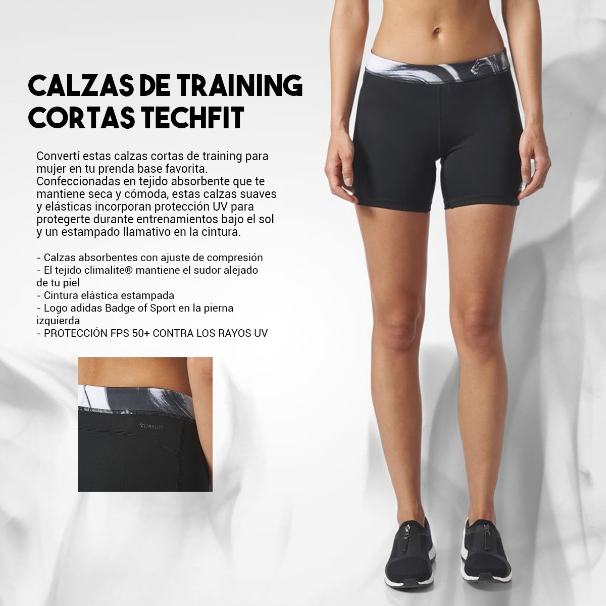 Con Filtro De Uv Dama Running Calza 00 Adidas Techfit 990 Short CxqYXtFw4