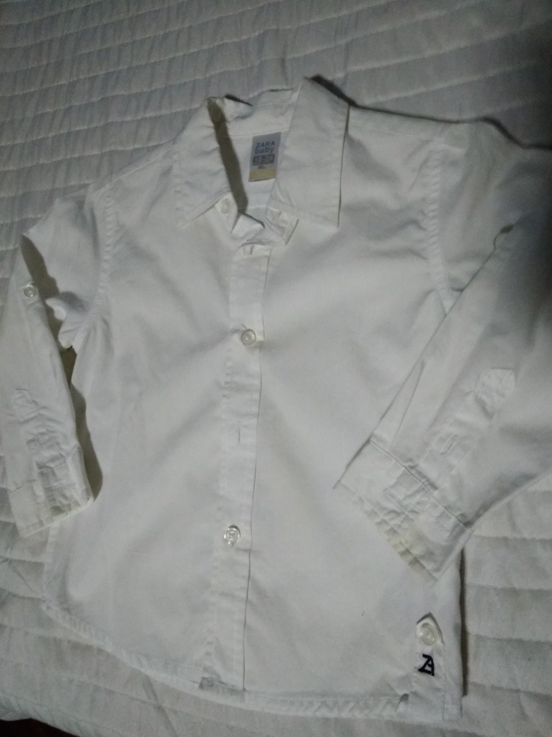 camisa blanca niño zara