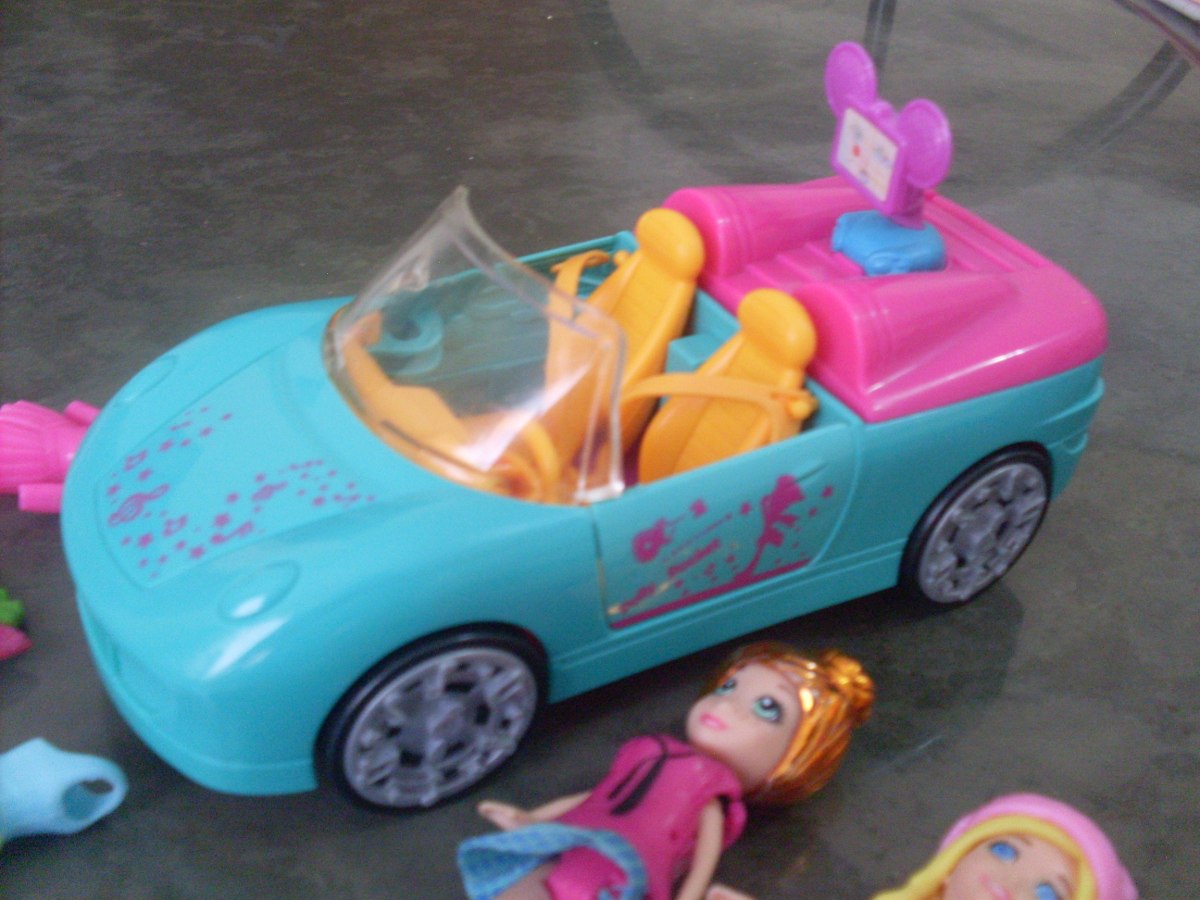 Carrinho Da Polly Com Bonecas Polly E Acessórios Usados R em Mercado Livre