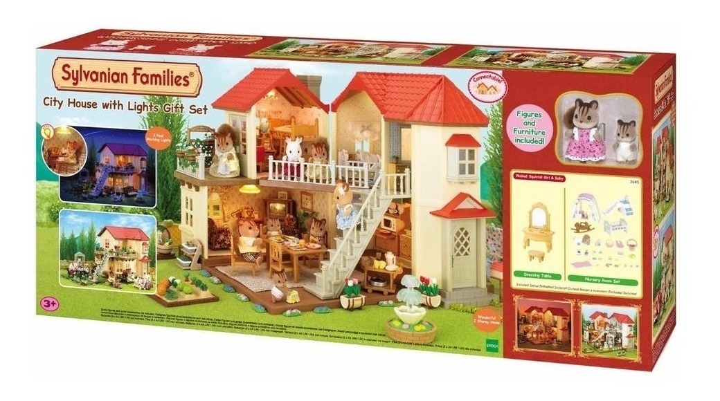 sylvanian families casa con luces