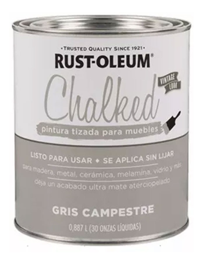 Chalk Paint Gris Campestre - Pintura A La Tiza - $ 828,00 en Mercado Libre