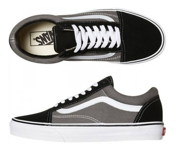 vans grises con negro vans grises con negro