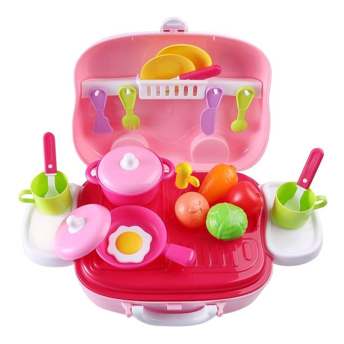 Cocina De Juguete Set Juego Cocinita Con Accesorios Valija 778,55