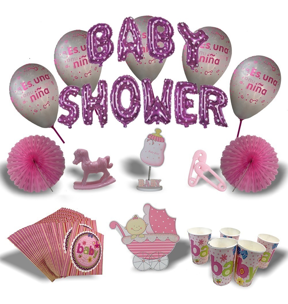 Combo Baby Shower Nina Cotillon Effa S Party 882 00 En Mercado Libre