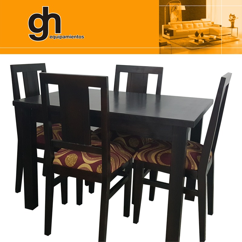 Comedor Mesa Y 4 Sillas Lustrado Y Tapizado Color A Gusto Gh ... Comedor Mesa Y 4 Sillas Lustrado Y Tapizado Color A Gusto Gh ...