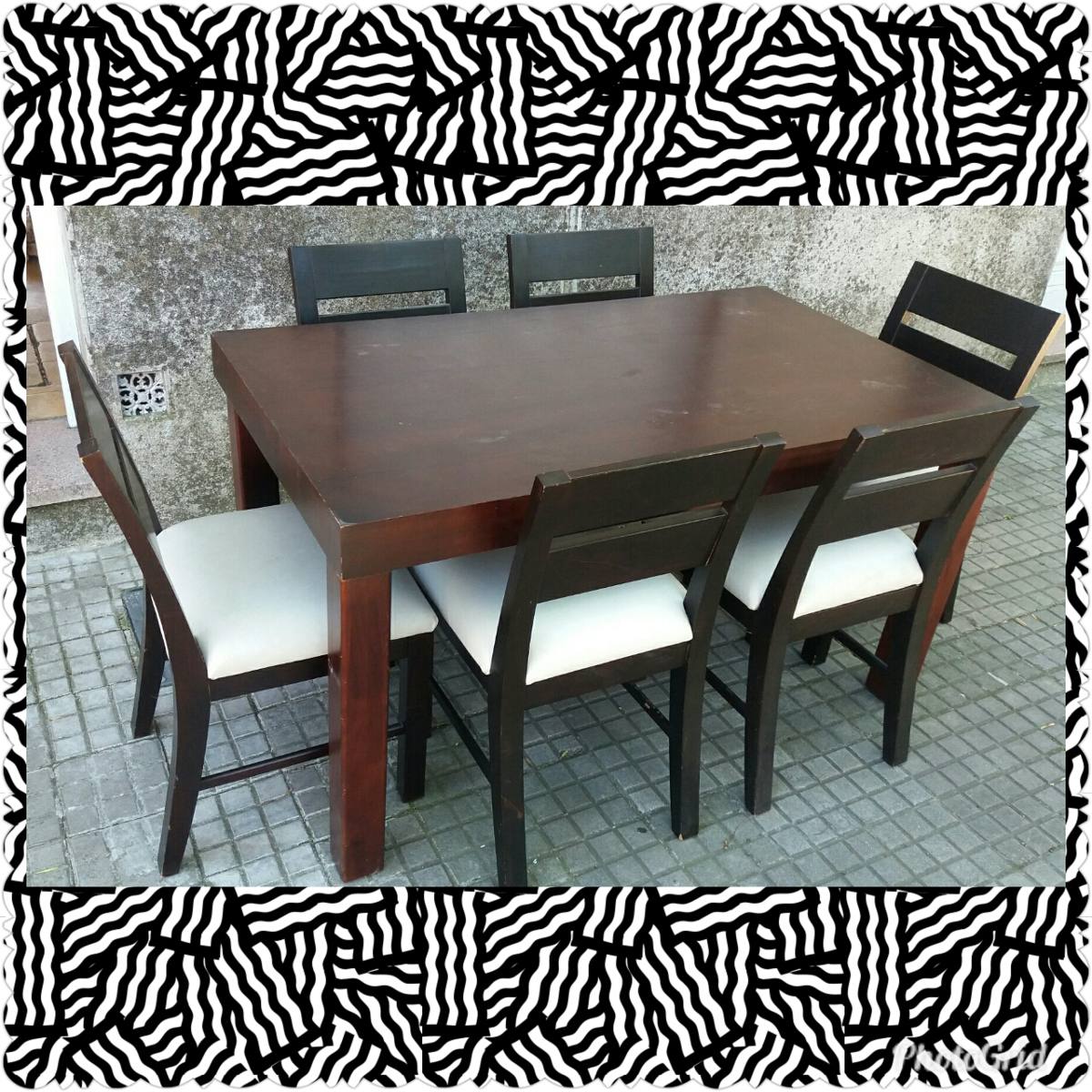 Comedor Minimalista Con 6 Sillas. - $ 8.900,00 en Mercado Libre