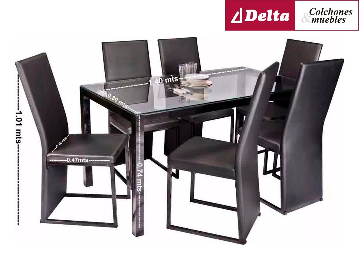 Comedor Vidrio Templado 6 Sillas Liquidacion Con Detalles - $ 10.590 ... Comedor Vidrio Templado 6 Sillas Liquidacion Con Detalles - $ 10.590 ...