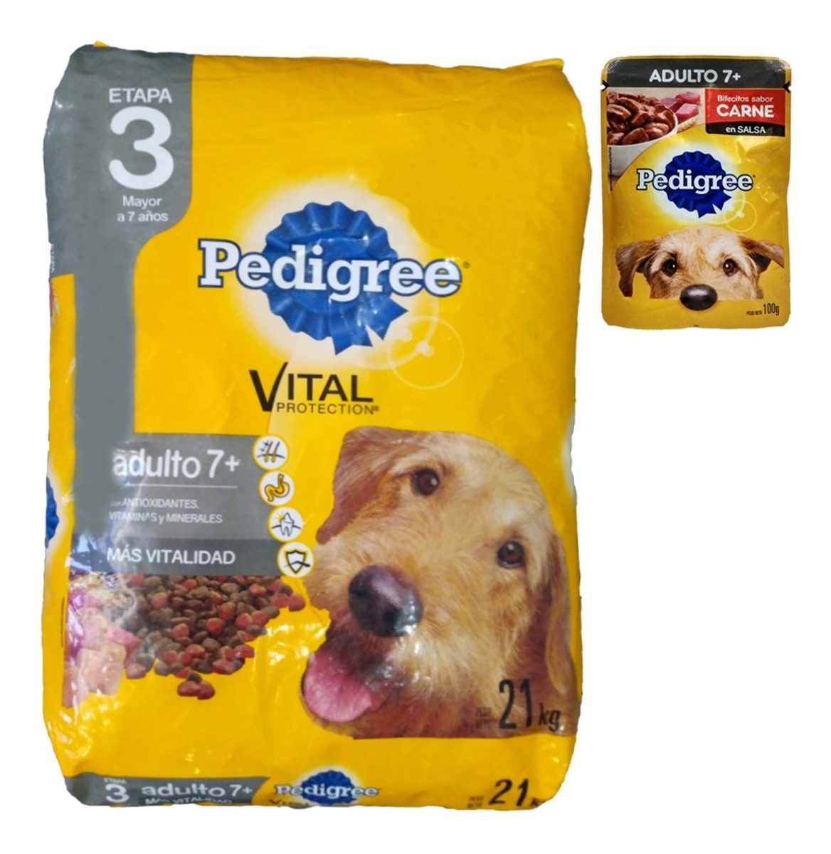 Comida Perro Pedigree Adulto Mayor 21 Kg Regalo Envío 199000